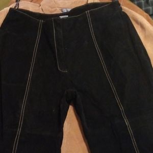 Suede black pants